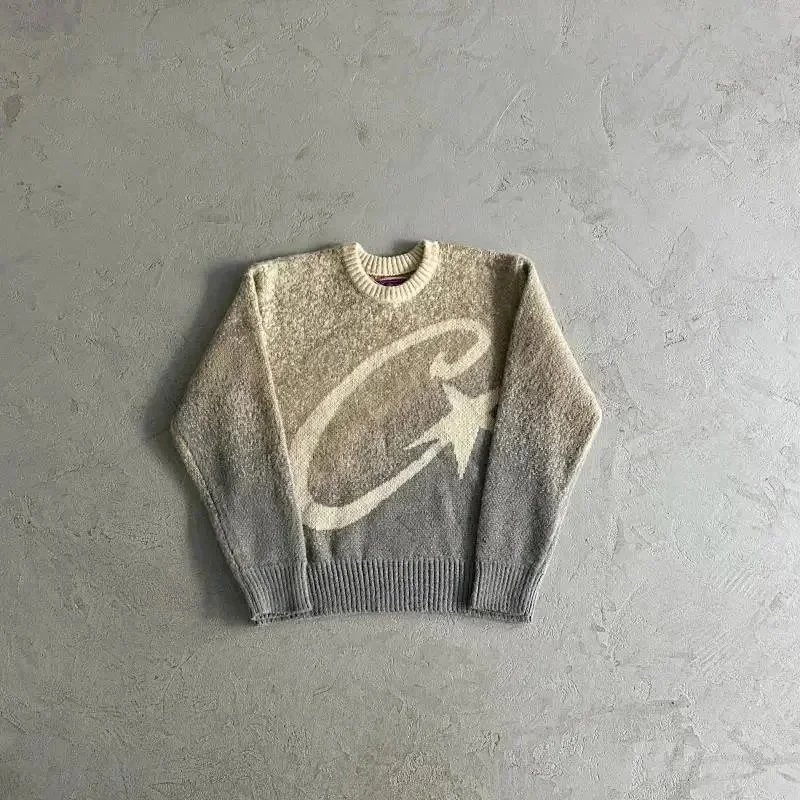 毛衣-渐变灰大C白标