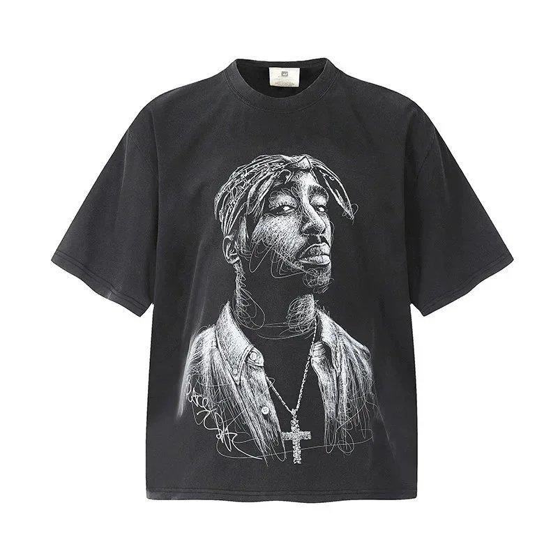 2pac素描人像