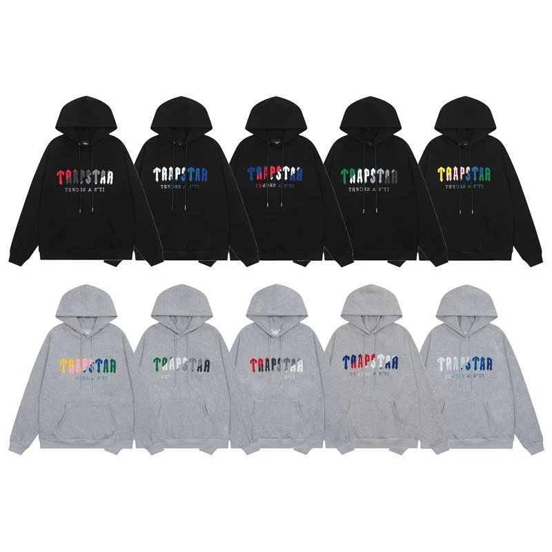 TRAPSTAR Tokyo Art Hoodie Black and Gray Sweatshirt