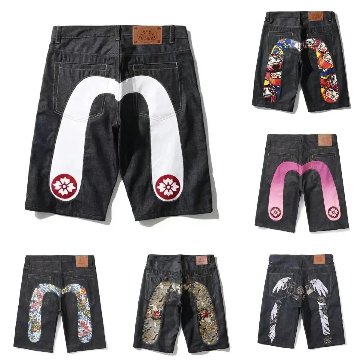 Maison Margiela Denim Shorts with Distinctive M Logo Patch
