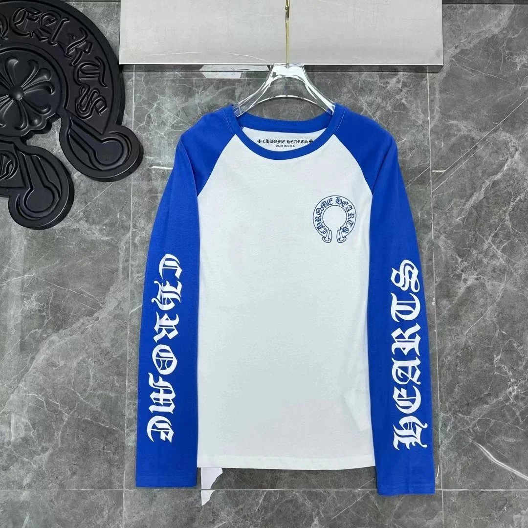Chrome Hearts Long Sleeve Raglan T-Shirt Blue White