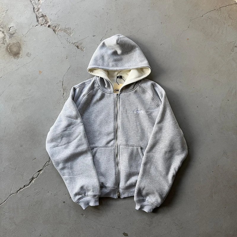 Nike Gray Full-Zip Hoodie Sweatshirt