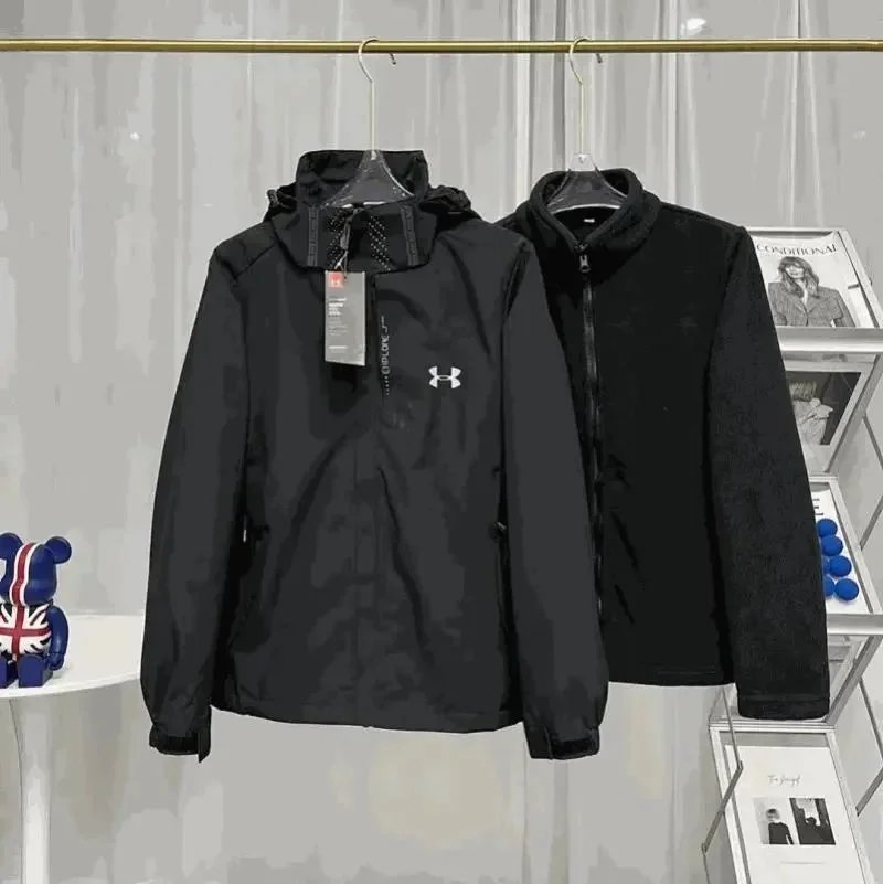 Under Armour Black Hooded Jacket for Men and Women