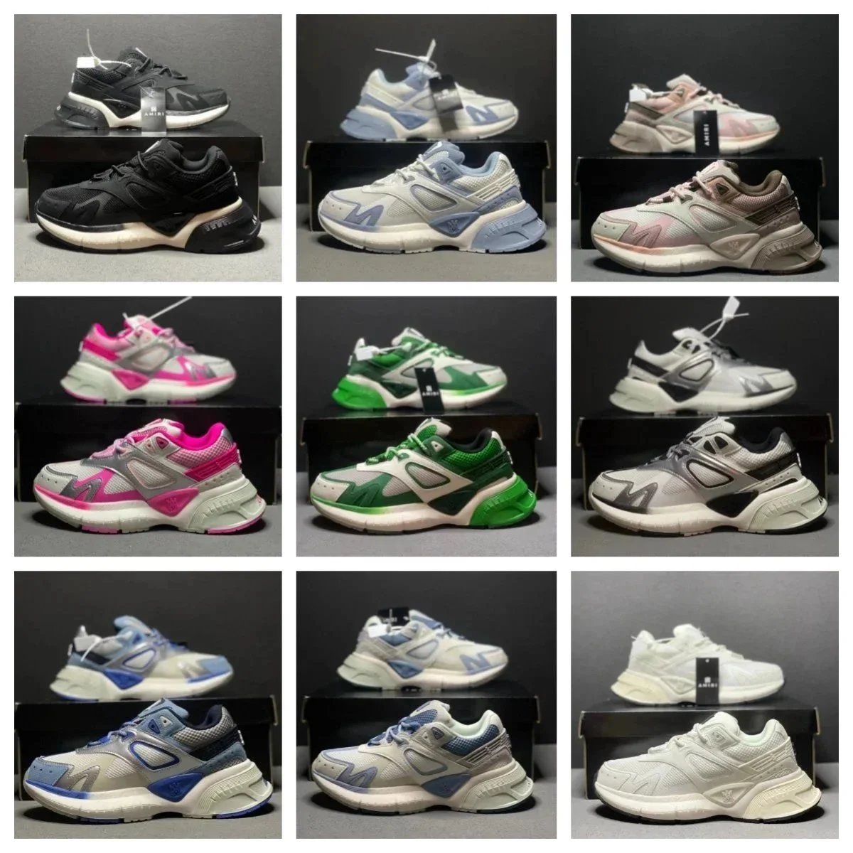 AMIRI Retro Running Shoes for Men and Women