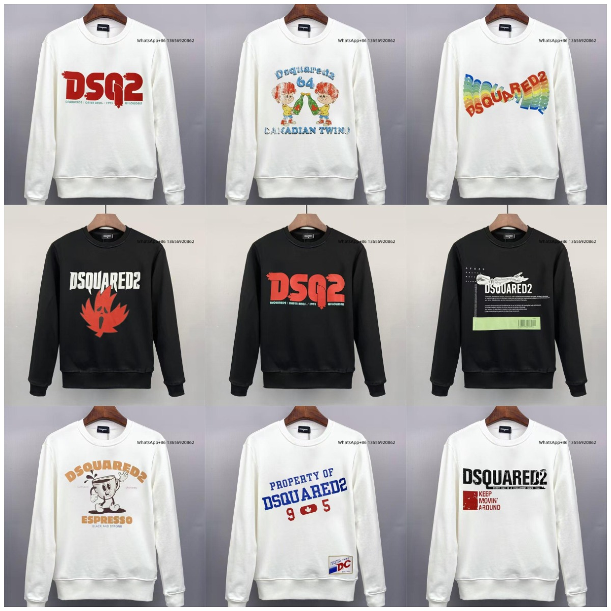 DSQUARED2 Sweatshirts for Men and Women Fashion Streetwear