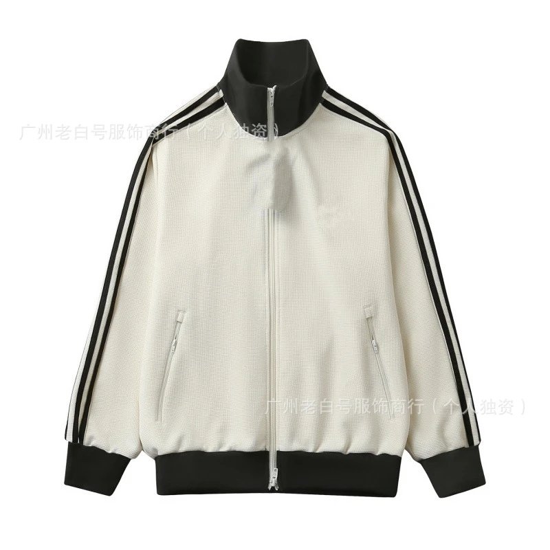 字母刺绣宽松男女同款冲锋衣外套