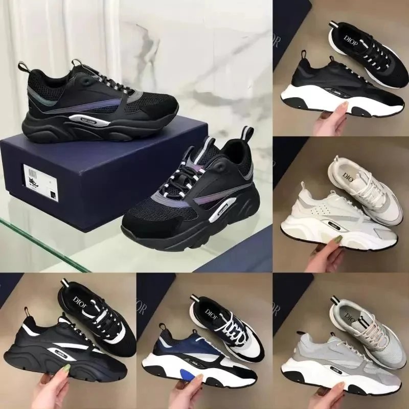Dior Sneakers Men Women Fashion Sport Shoes Black White Gray