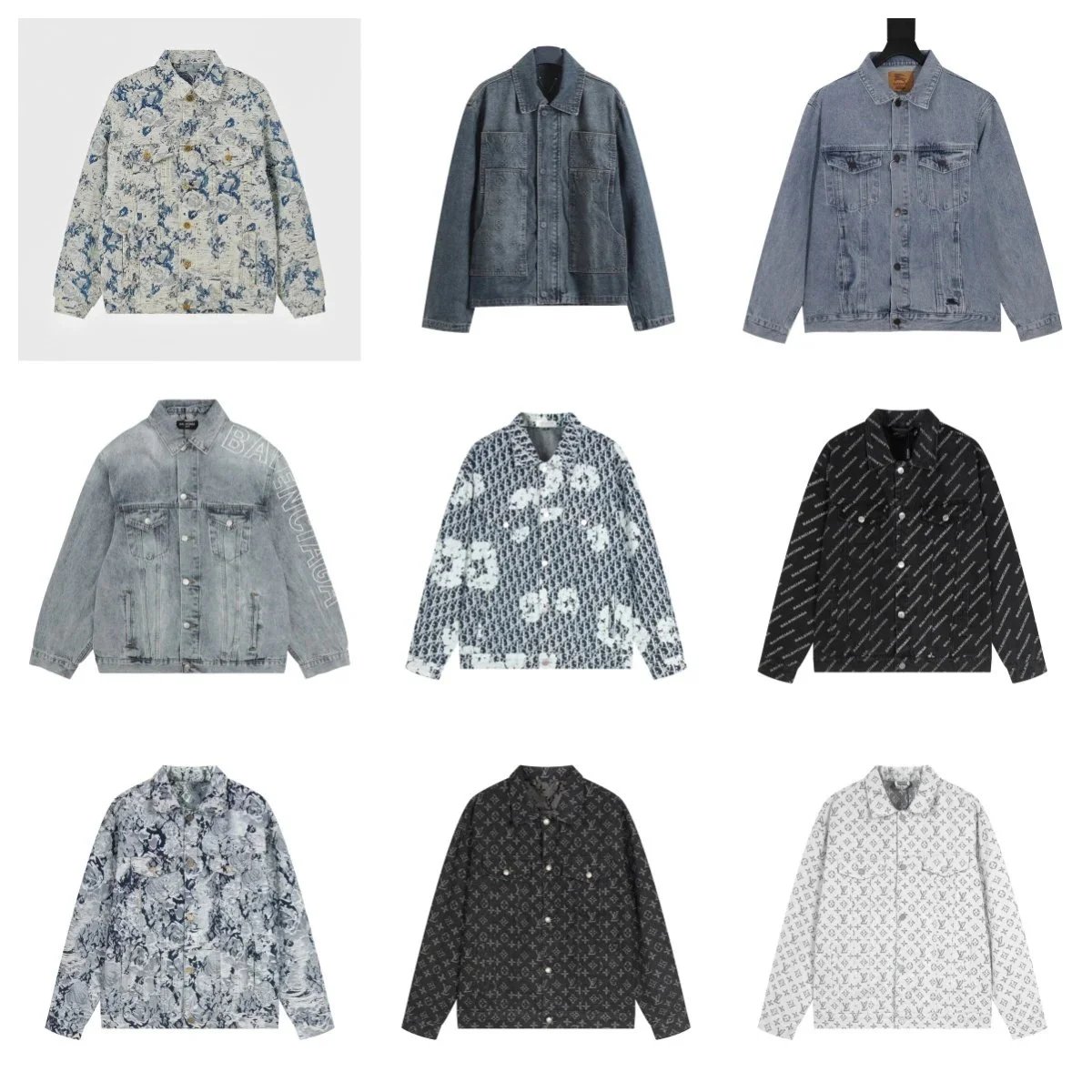 LV Denim Jacket Collection - Monogram and Floral Designs