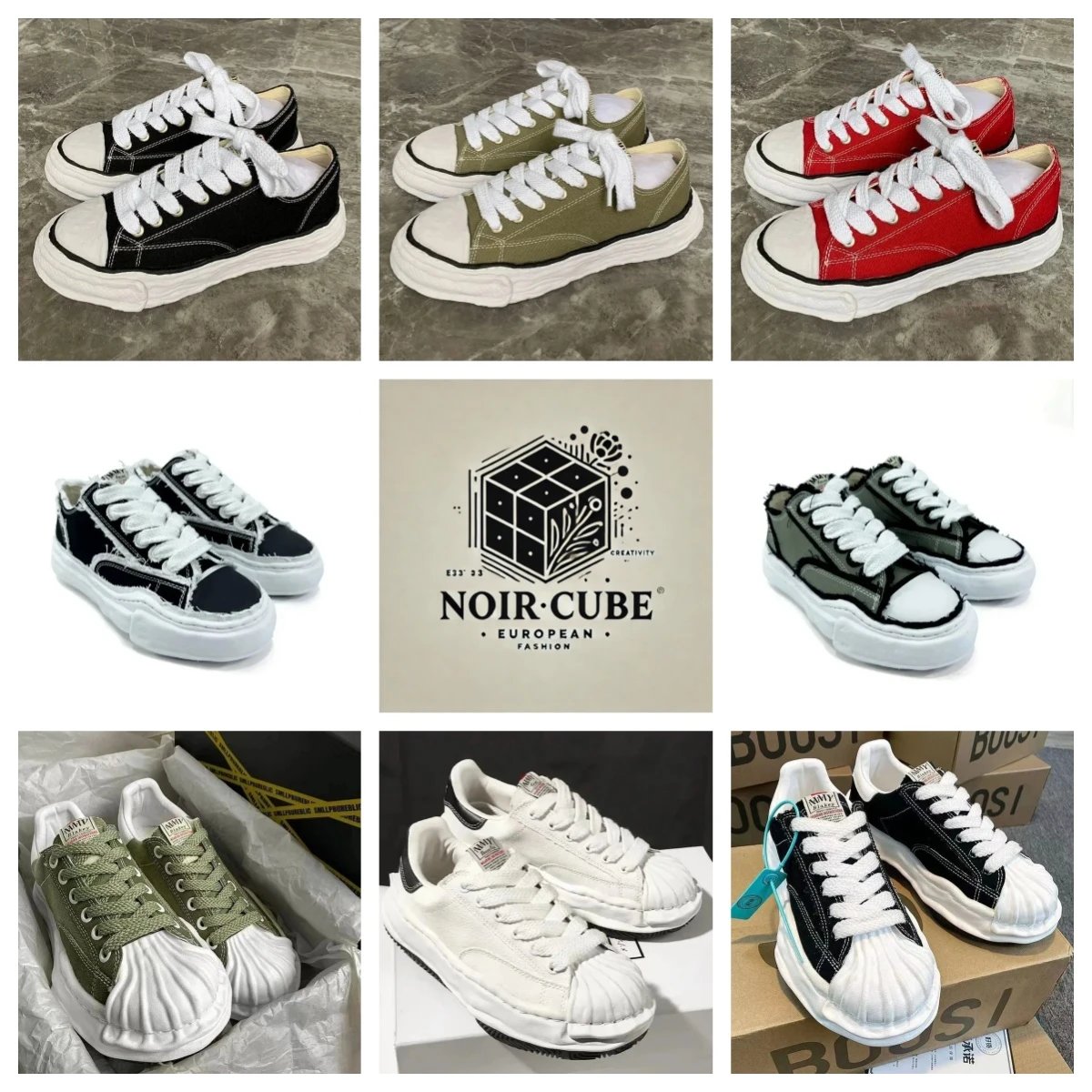 NOIR CUBE Chunky Sneakers Women Fashion Canvas Shoes Platform Low Top Casual Sneakers