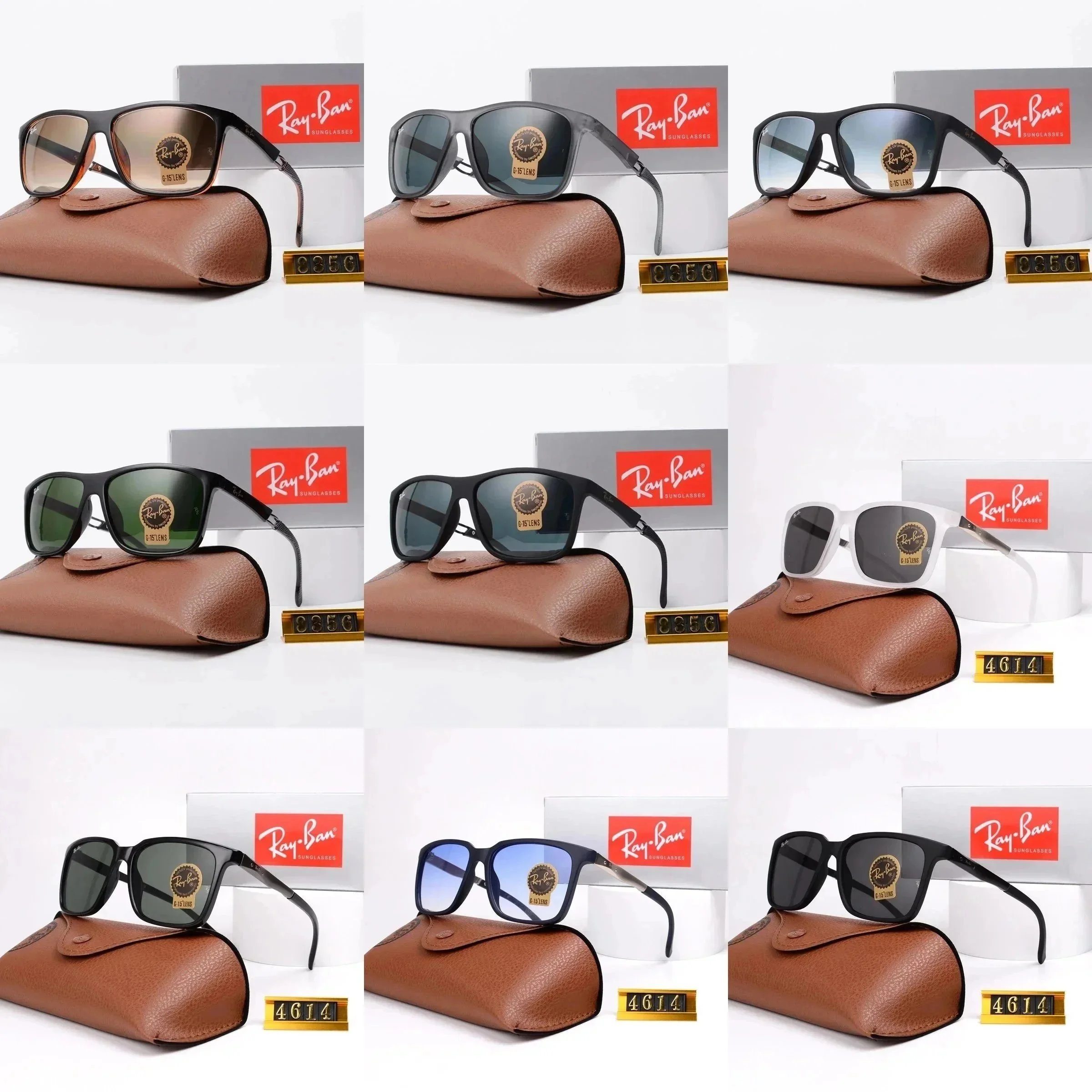 Ray-Ban Sunglasses 4614 Square Polarized UV Protection Men Women Fashion Shades