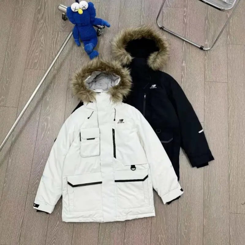 New Balance Winter Parka Jacket with Fur Hood for Men and Women