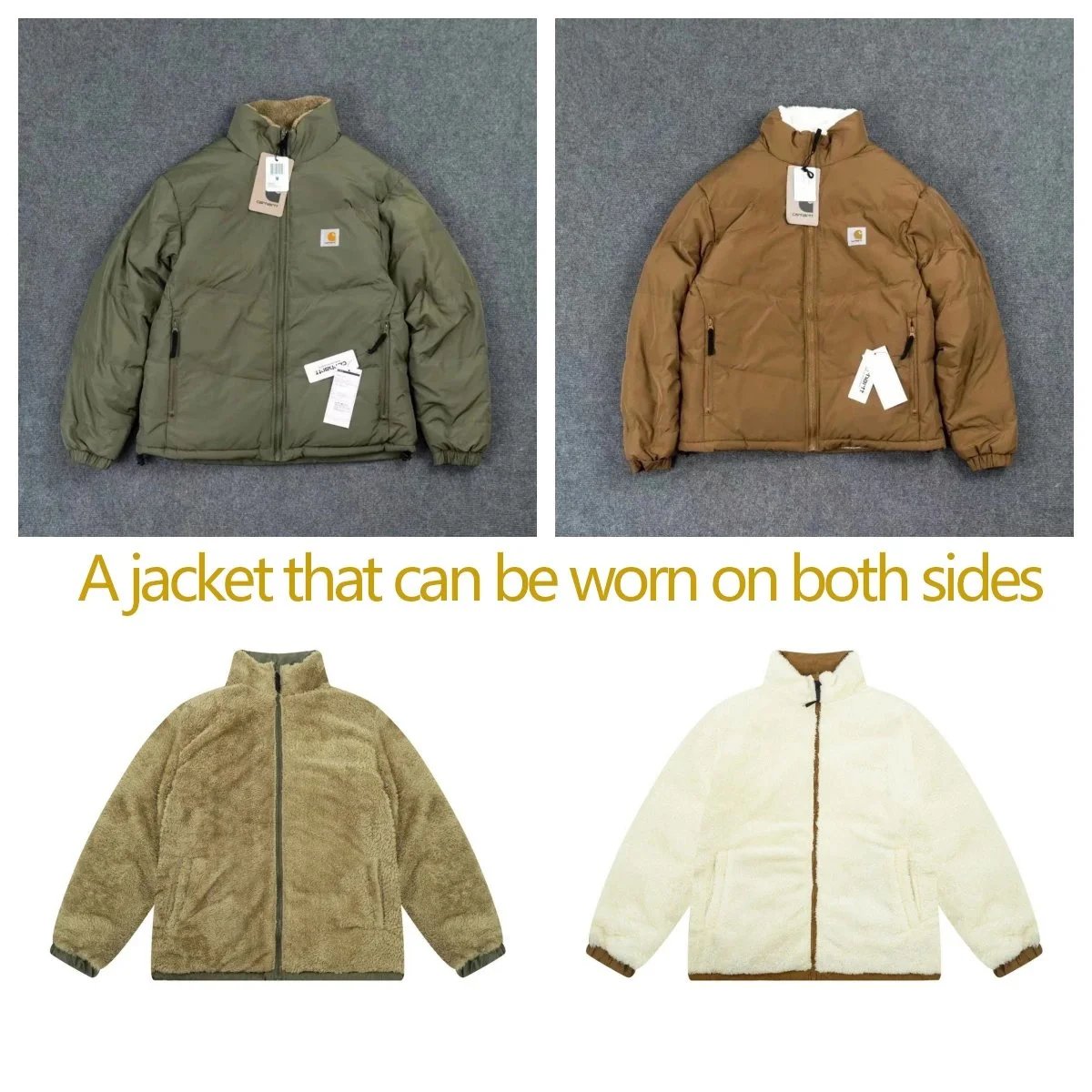 Reversible Puffer Jacket for Men and Women