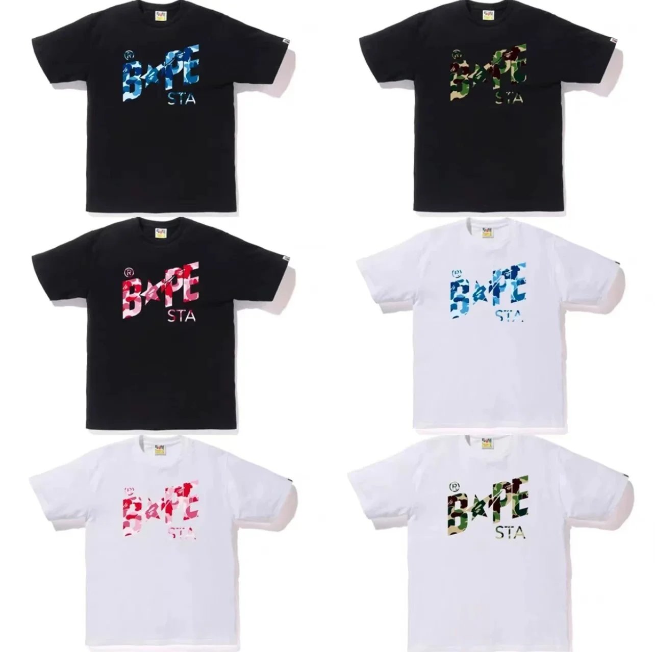 BAPE STA Camo Print T-Shirt Unisex Streetwear Fashion