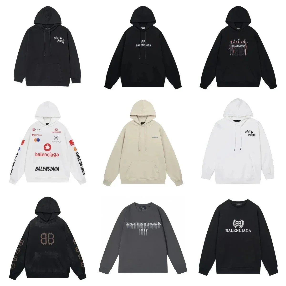 Balenciaga Hoodies Sweatshirts Men Women Fashion Streetwear