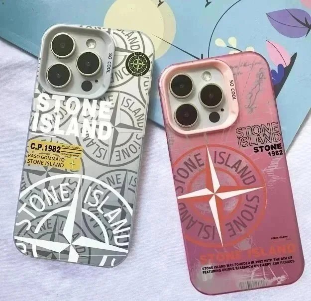 Stone Island iPhone Case with Logo Design and C.P. 1982 Print