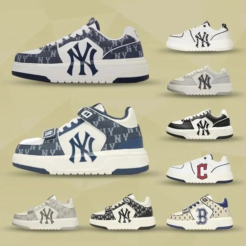 NY Yankees Logo Sneakers Fashion Sport Shoes