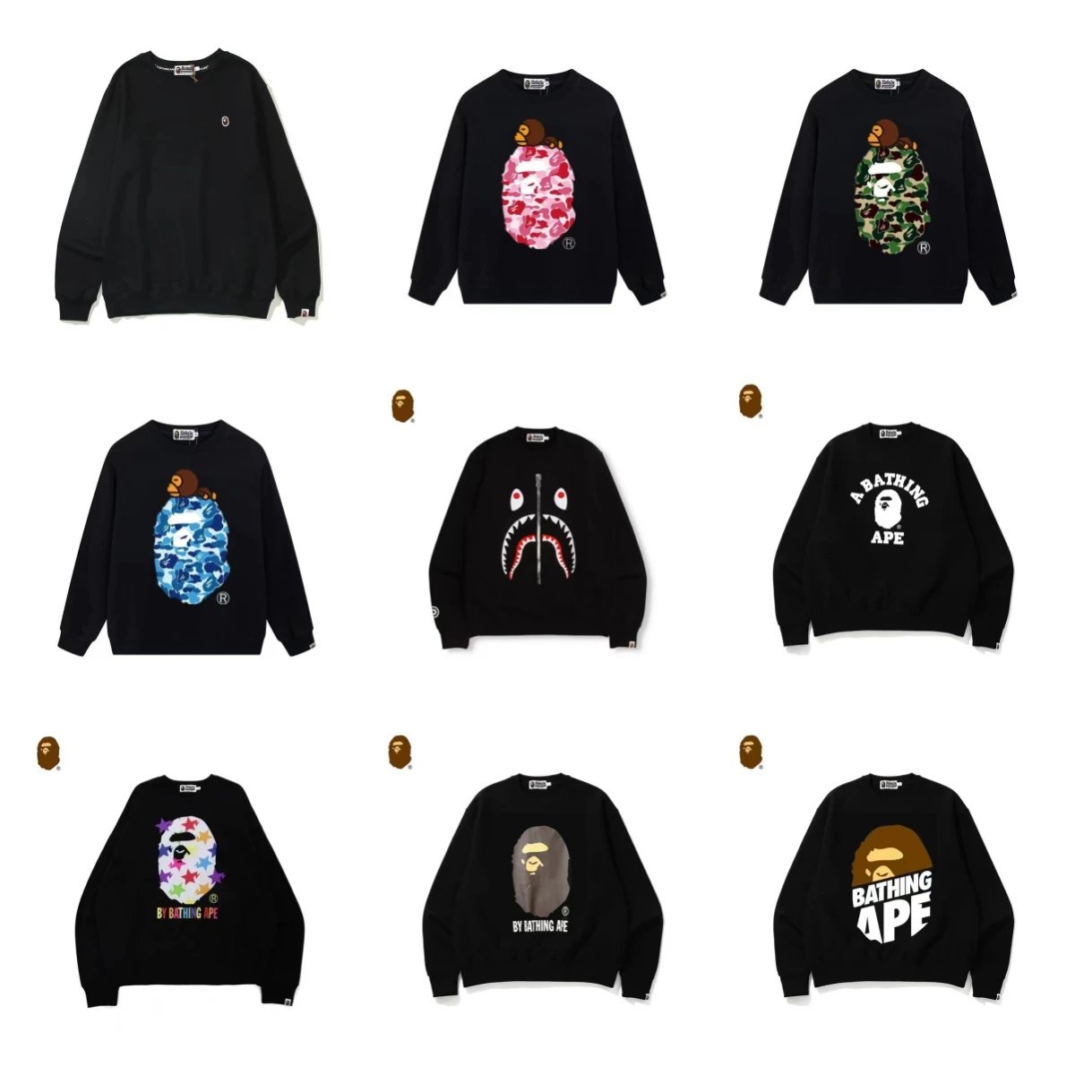 圆领刺绣套头卫衣（P-0047）