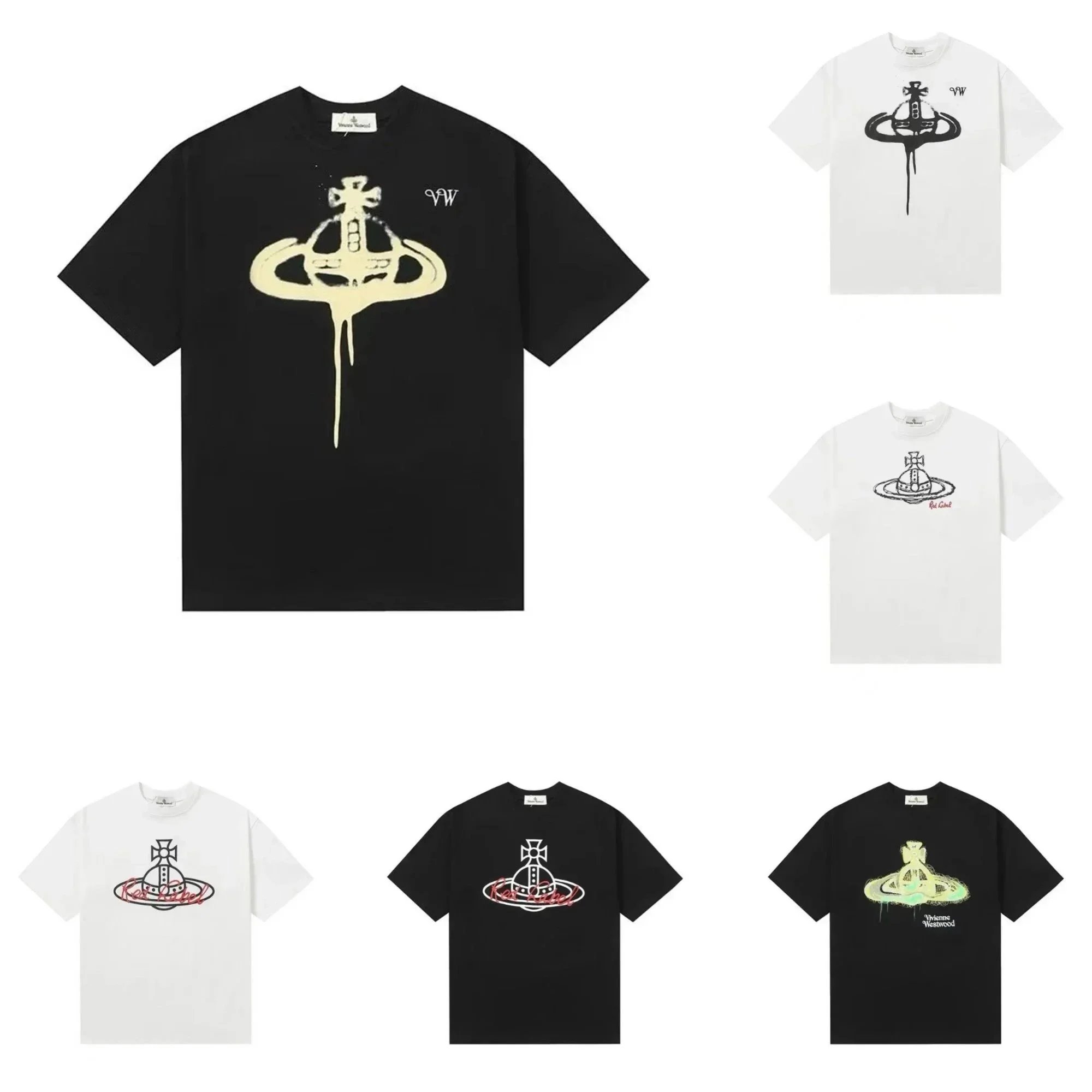 Vivienne Westwood Orb Logo T-Shirt Black White