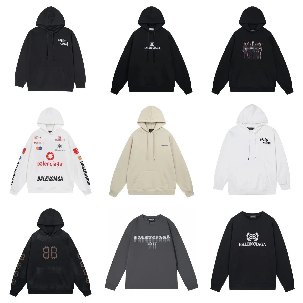 Balenciaga Hoodies Sweatshirts Men Women Fashion Streetwear