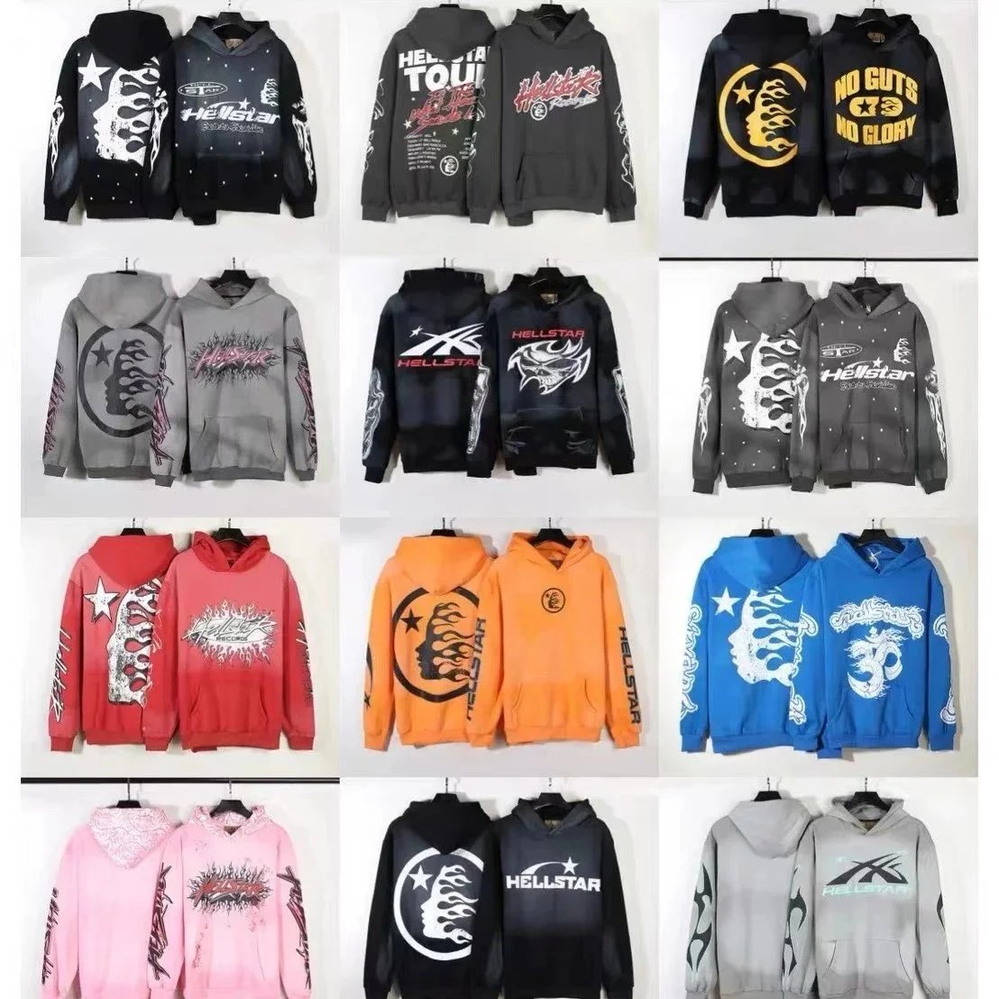 Hellstar Hoodie Sweatshirt Men Women Streetwear Graphic Print Pullover