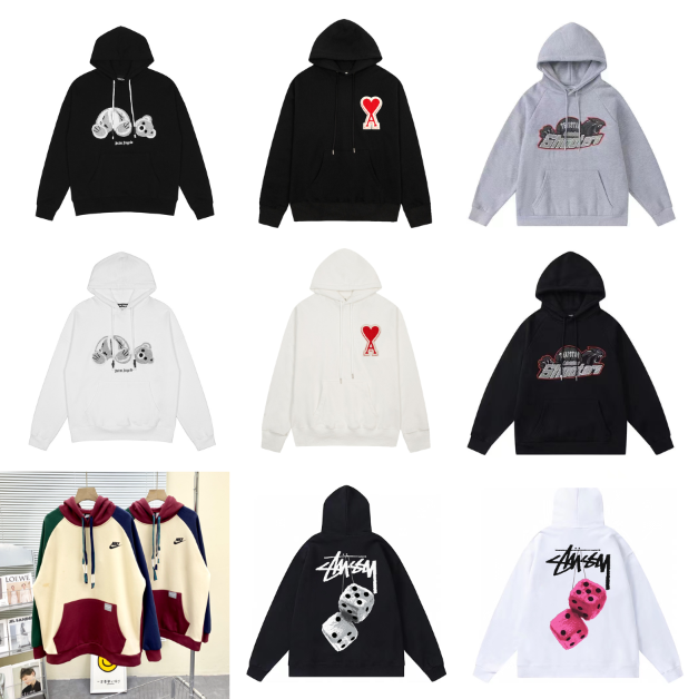 Stussy Hoodie Sweatshirt with Dice and Heart Design