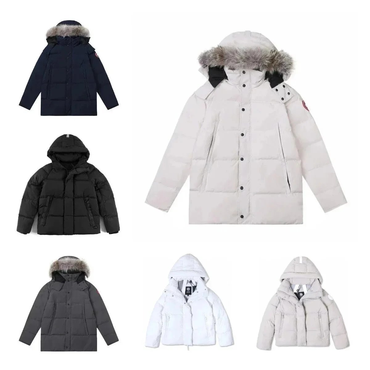 Canada Goose Winter Down Parka Jacket with Fur Hood