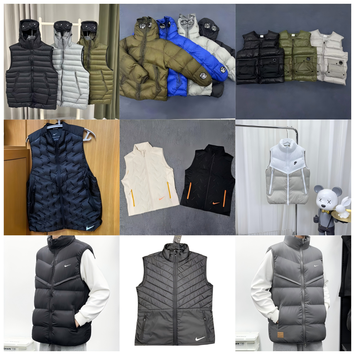 Nike Men's Puffer Vest Lightweight Insulated Hooded Winter Jacket