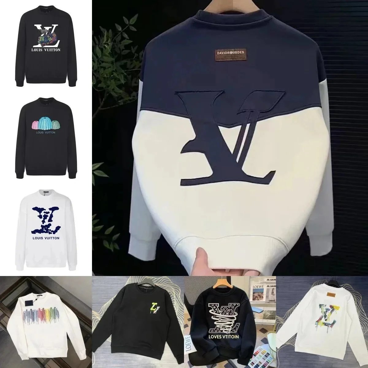 LV Logo Sweatshirt Men Women Fashion Streetwear Hoodie