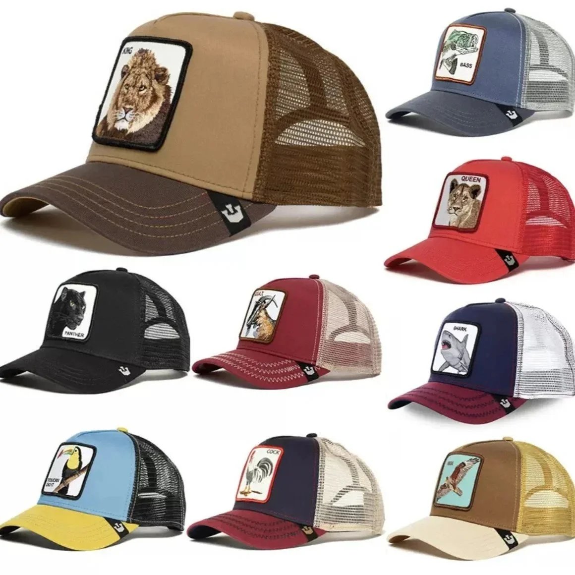 Animal Patch Trucker Hats for Men Women Outdoor Fashion Cap