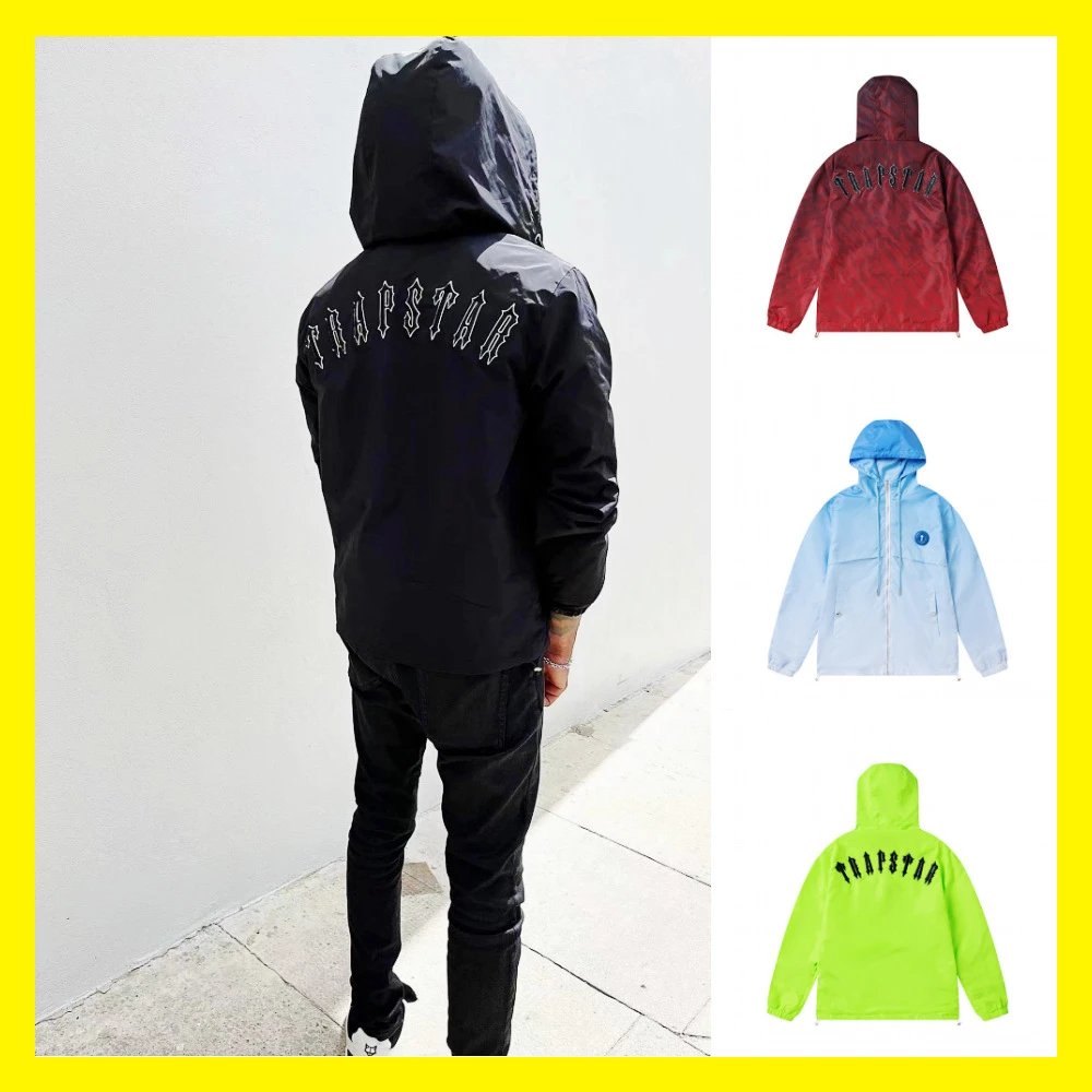 Trapstar Hooded Windbreaker Jacket Men's Streetwear Fashion