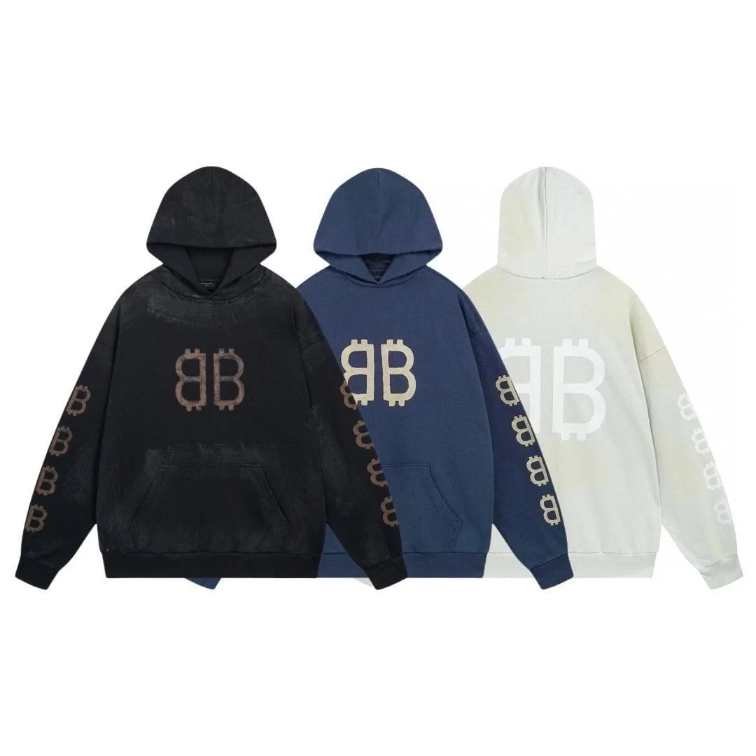 Bitcoin Logo Hoodie Sweatshirt Men Women Streetwear Fashion