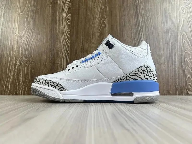 Air Jordan 3 White Blue Cement Sneakers