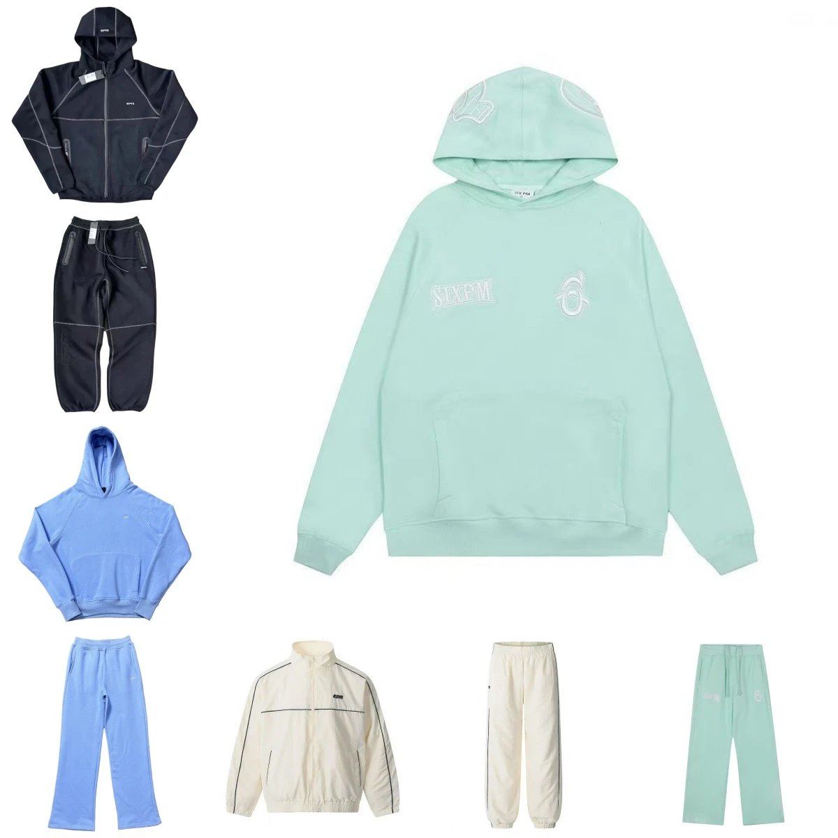 SEXPM Hoodie Sweatshirt and Tracksuit Set for Men Women