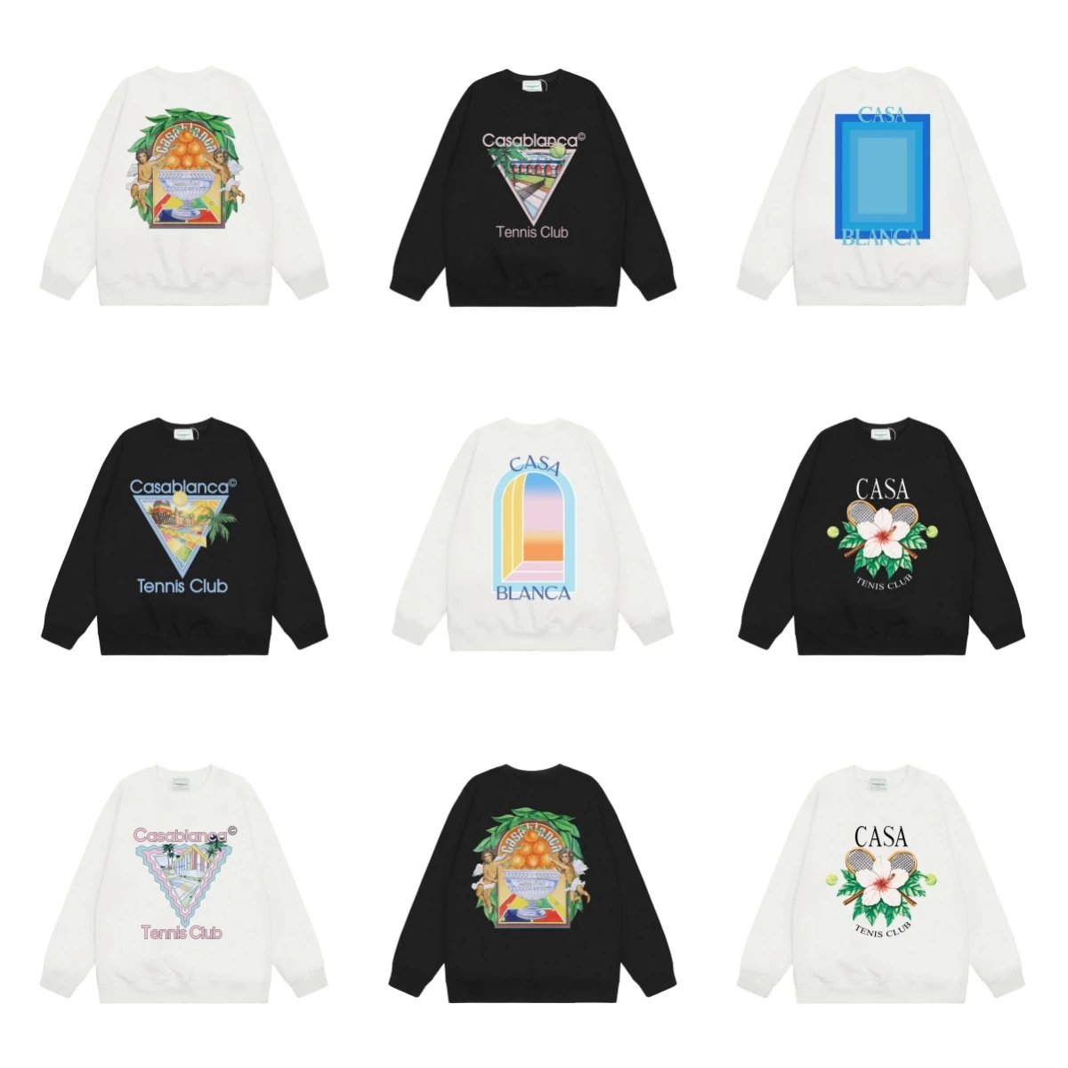 时尚圆领宽松长袖