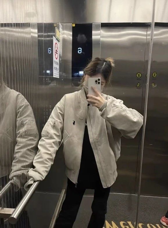 经典老钱风工装菱格复古棉服夹克外套-CY