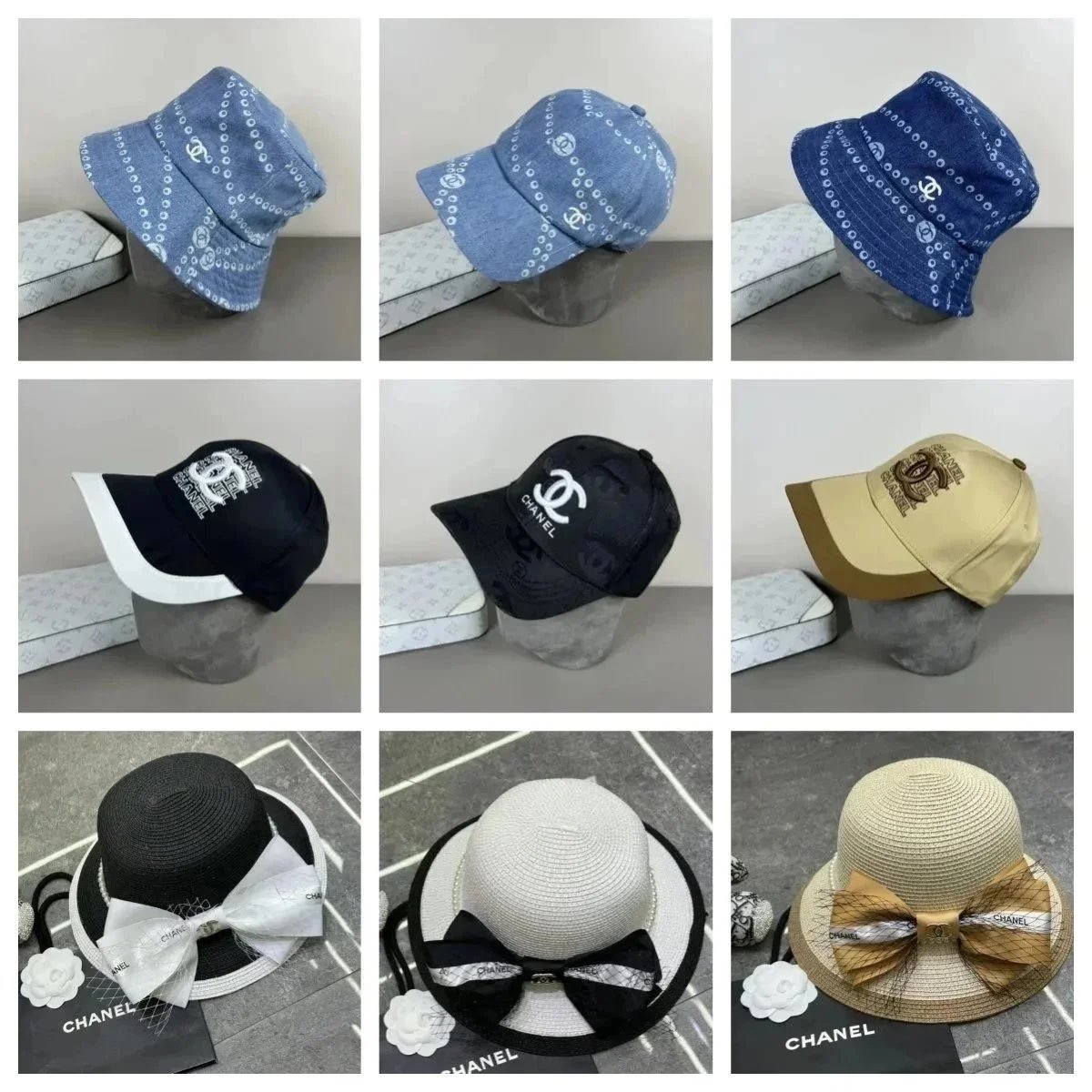 CHANEL Bucket Hat and Straw Hat Collection