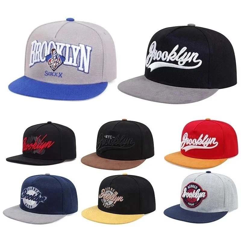 Brooklyn Snapback Hats for Men and Women - Classic Flat Brim Cap