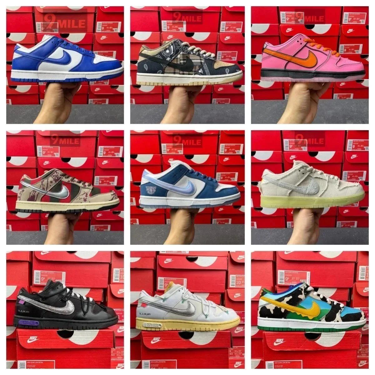 Nike Dunk Low Sneakers Collection Various Colors and Designs