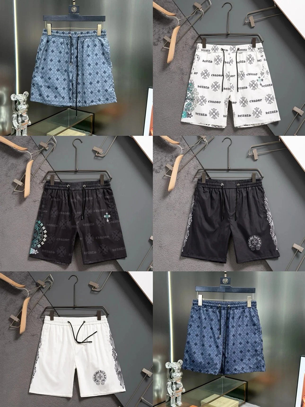 CROCONE Printed Men's Casual Shorts Lightweight Summer Wear