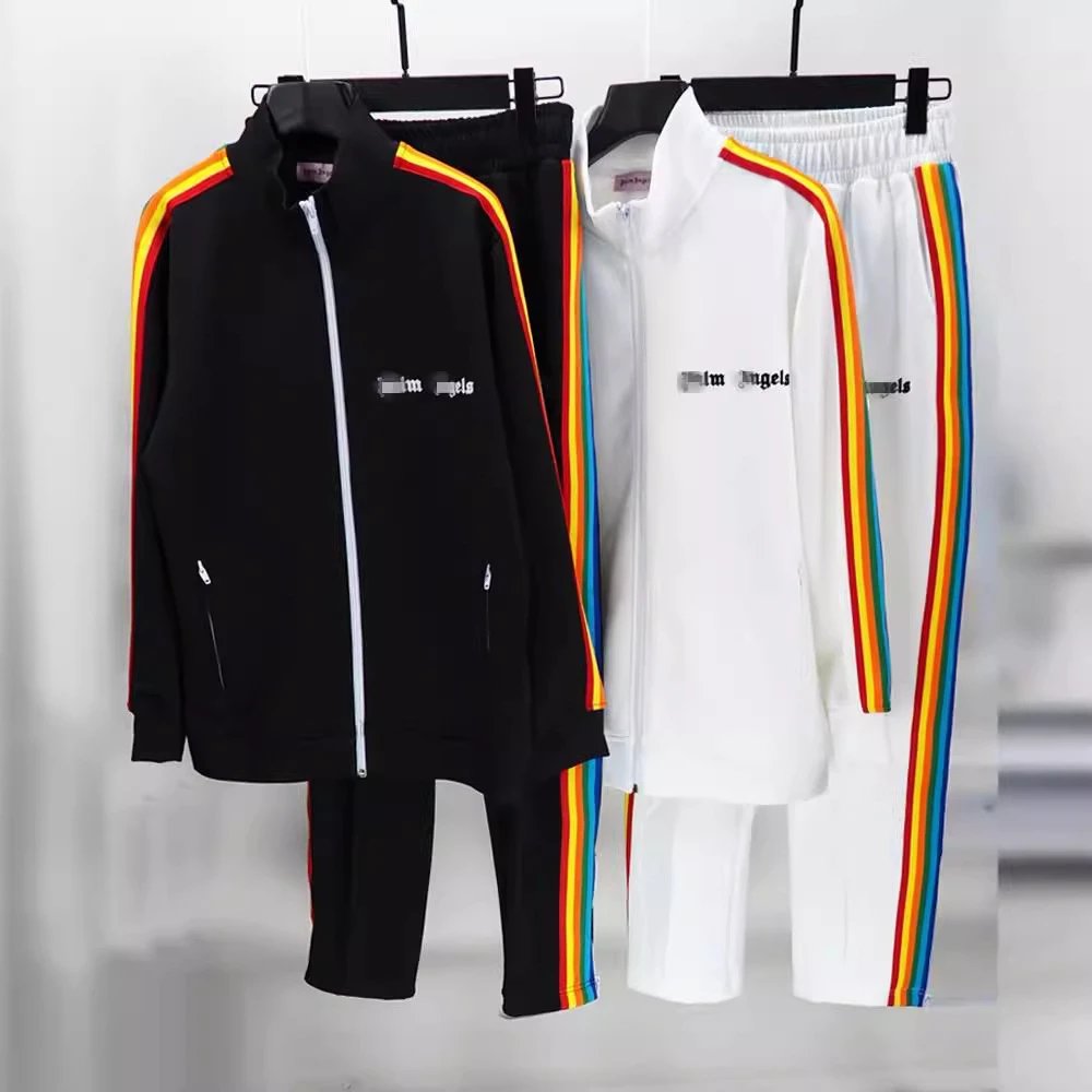 Im Angels Rainbow Stripe Tracksuit Set for Men and Women