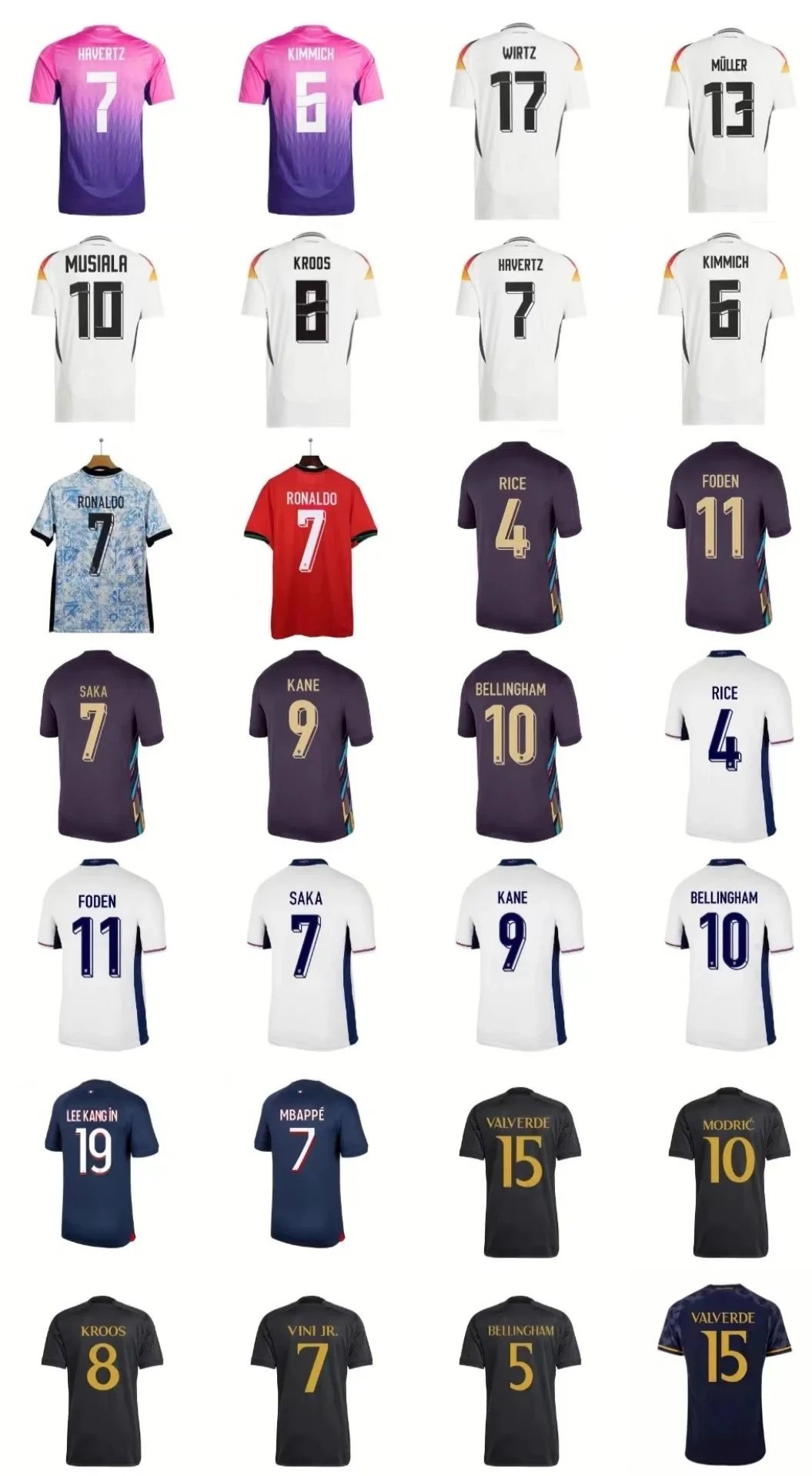 Official Football jerseys for Men and Women - Ronaldo, Messi, Neymar, Mbappe