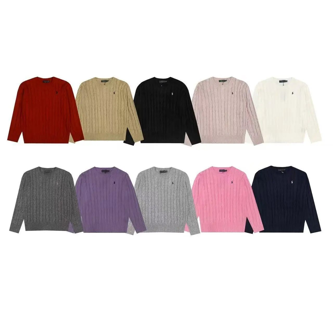 Ralph Lauren Cable Knit Sweater for Women - Classic Crewneck Design