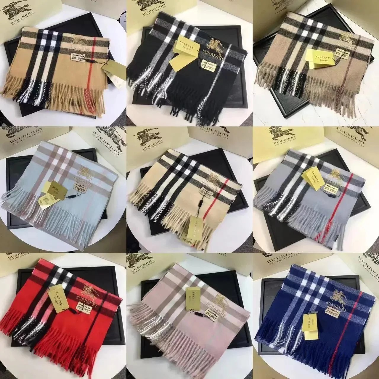 Burberry Classic Check Cashmere Scarf