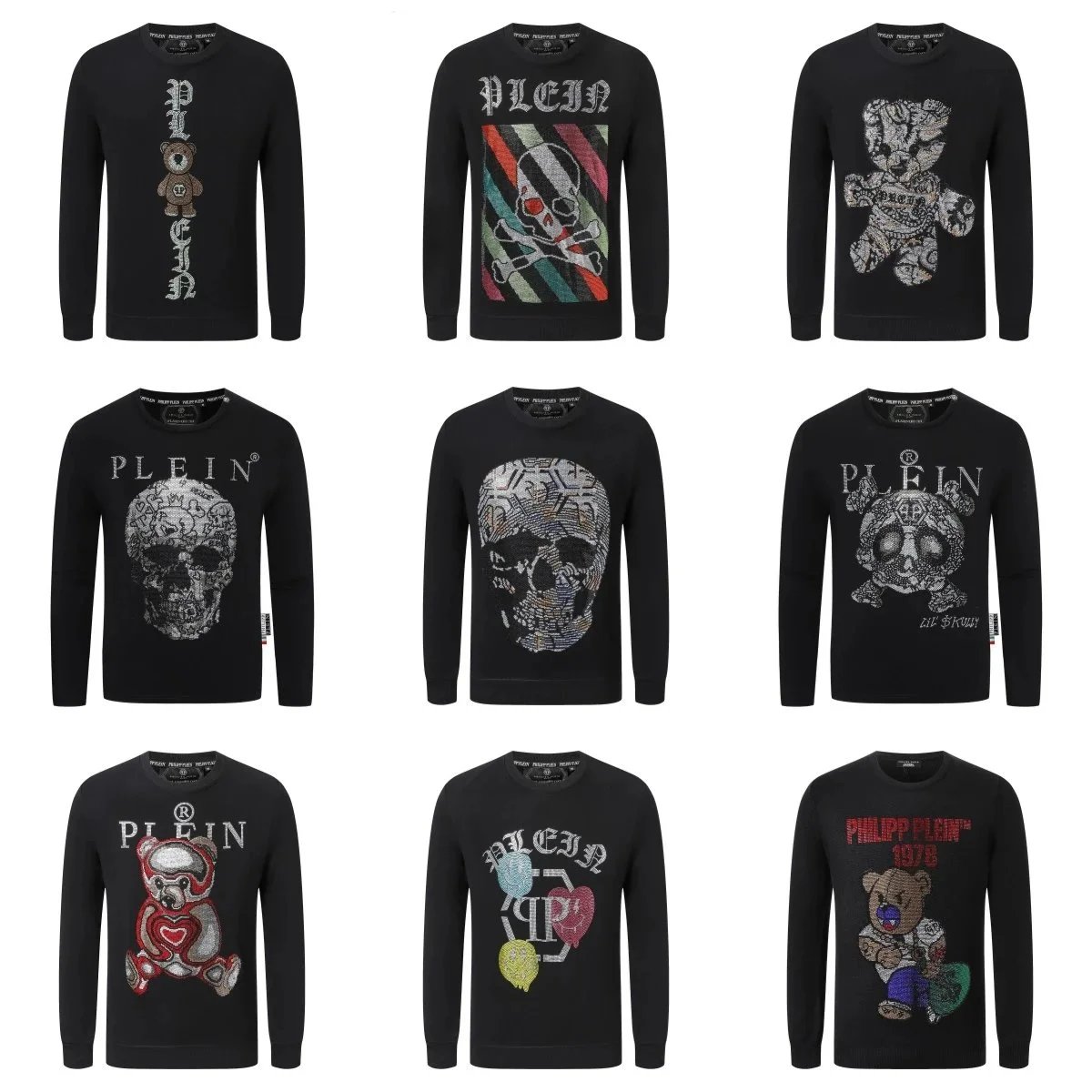 Philipp Plein Embroidered Sweaters for Men