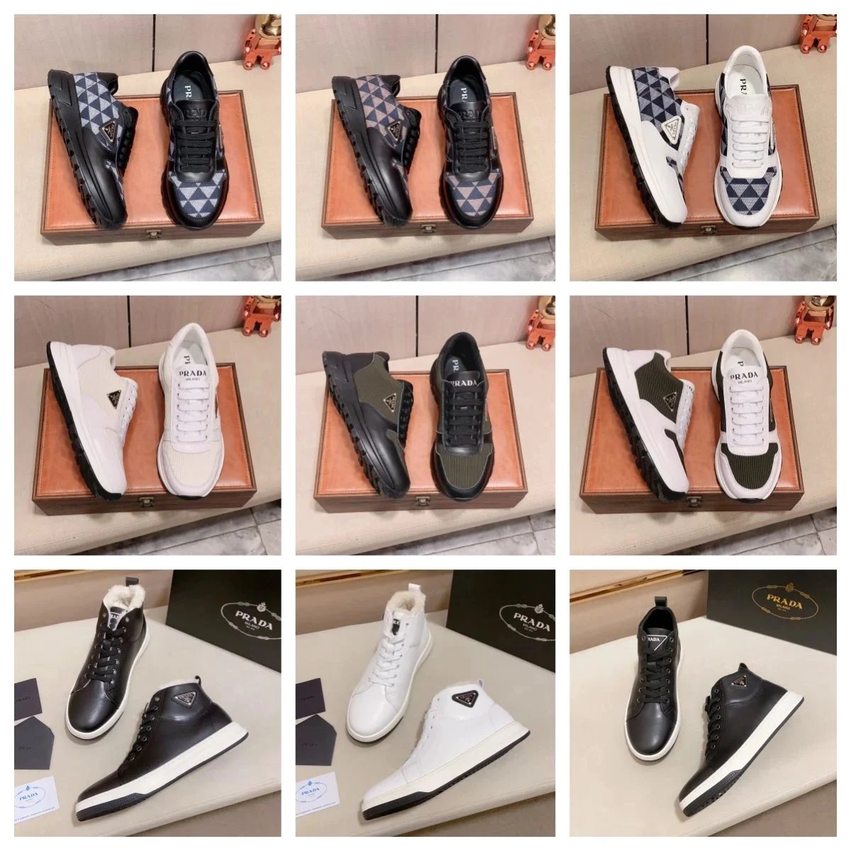 Prada Sneakers Men Luxury Fashion Sport Shoes
