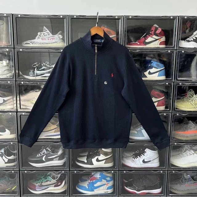 刺绣半拉链高领长袖针织卫衣男女款