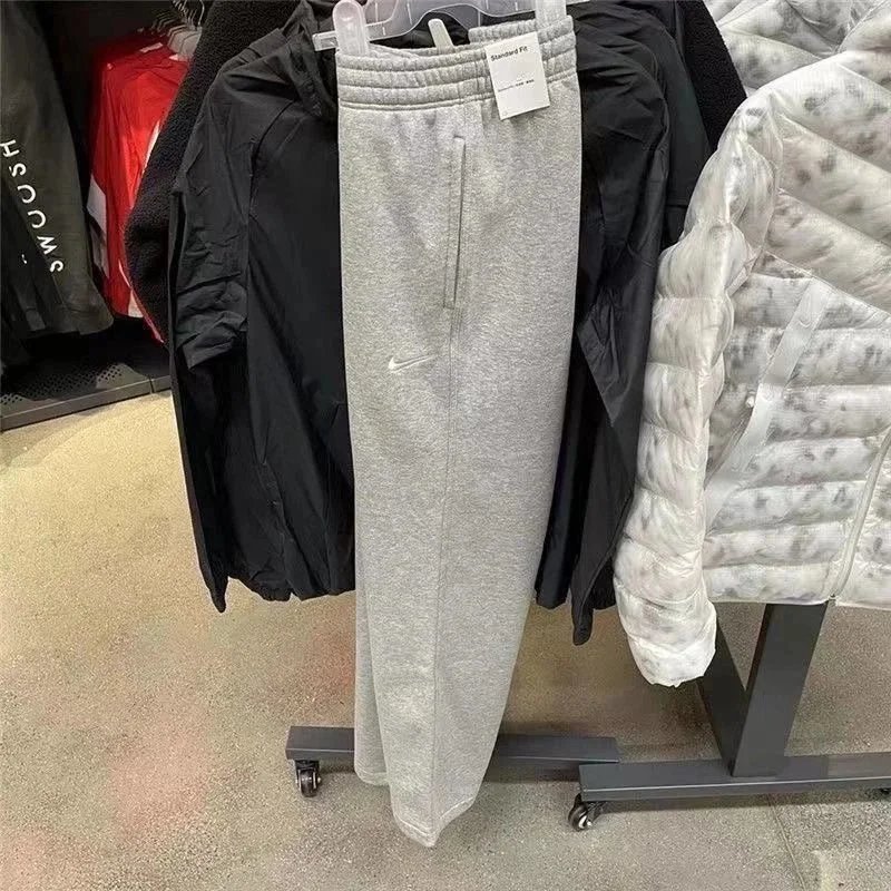 Nike Gray Sweatpants Standard Fit Men Women Athletic Joggers