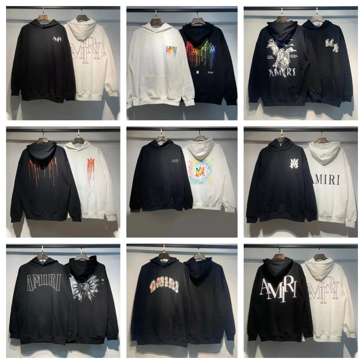 AMIRI Hoodies Sweatshirts Men Women Streetwear Fashion Logo Print