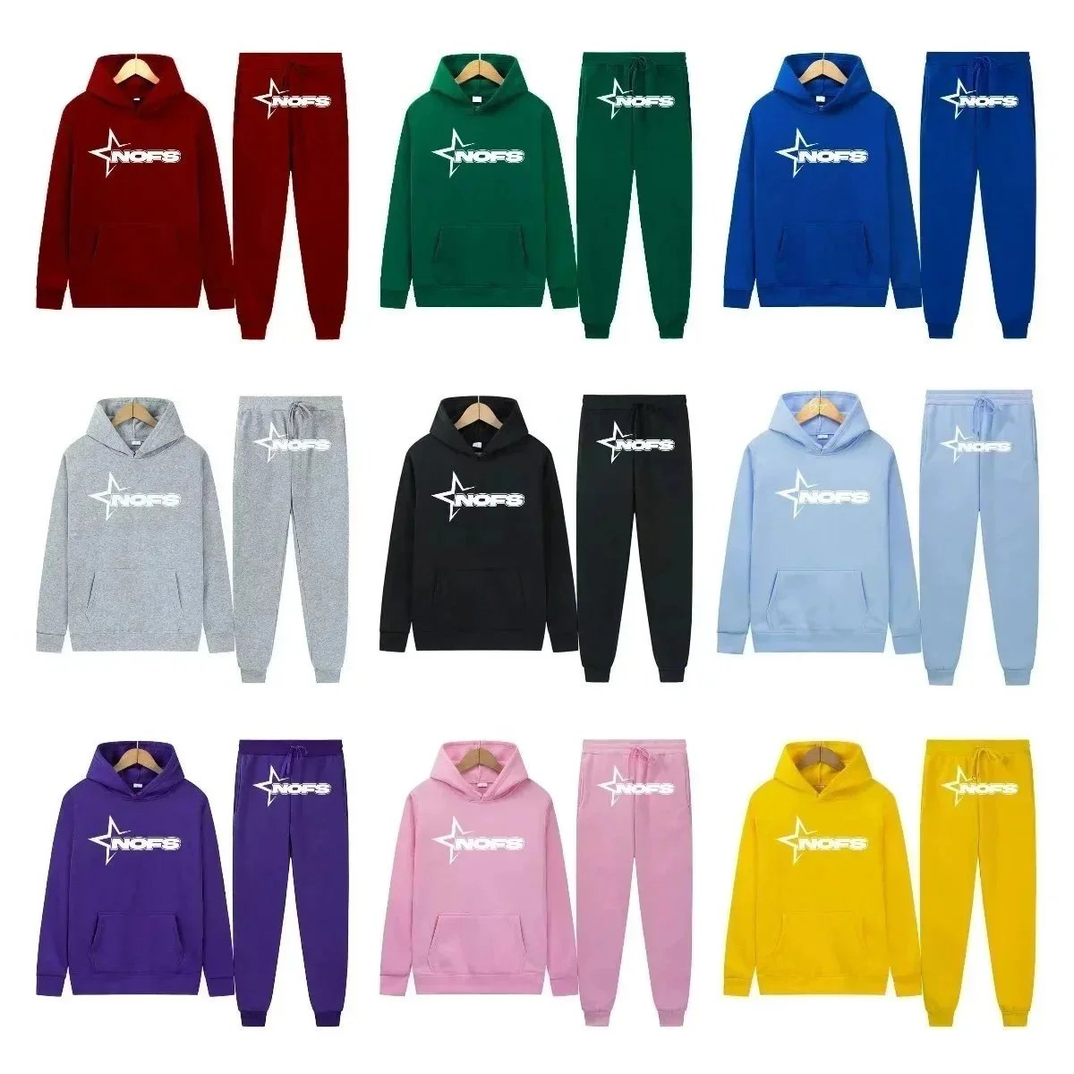 新时尚连帽衫卫衣套装（非质量问题不退不换）