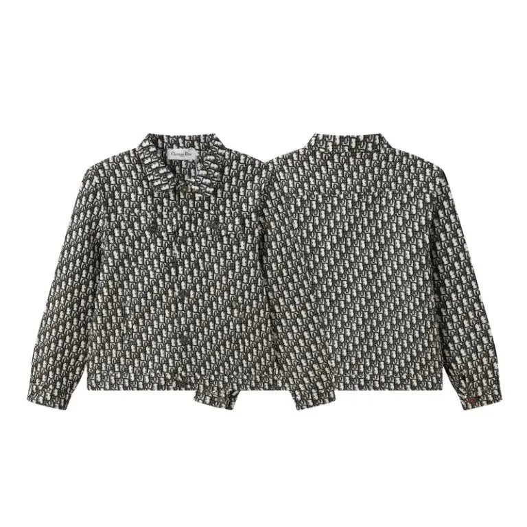 Dior Monogram Pattern Cropped Blazer Jacket